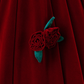 Beautiful Burgundy Velvet Quinceanera Dress Birthday Ball Gown With Rose Flowers Y7750