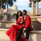 Off The Shoulder Red Mermaid Prom Dress,Red Formal Dress Y6336