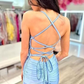 Sexy Purple V-Neck Lace-Up Back Mermaid Long Prom Dress  Y7277