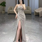 Glitter Silver Gray Color Mermaid Prom Dress,Formal Gown,Party Dress Y4398