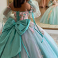 Ice Blue Quinceanera Dress with 3D Flowers Chic Ball Gown  Y2990
