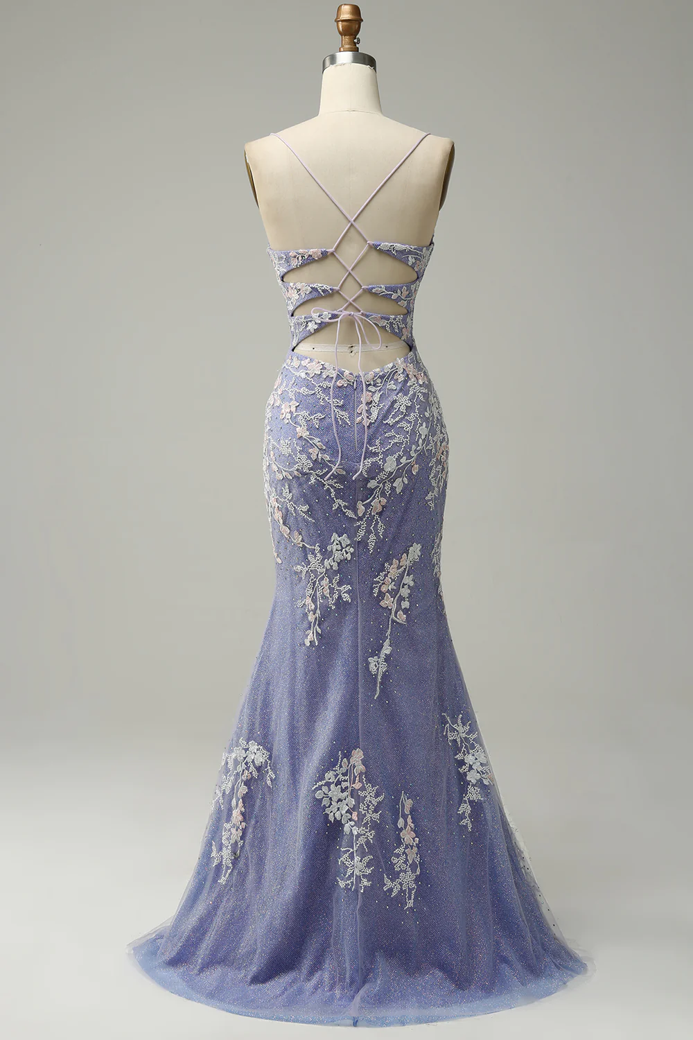 Stunning Mermaid V Neck Long Prom Dress with Appliques Beading Y4427