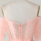 Blush Tulle Off The Shoulder Short Homecoming Dress Y2616