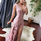 Glamorous Sheath Lace Prom Dress,Lace Prom Gown Y6031