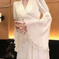 Vintage White A-line Prom Dress,White Fairy Dress Y6741