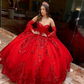 Rose Gold Sweetheart Puffy Princess Ball Gown Sweet 16 Dress Beaded Applique Quinceanera Dresses Y827