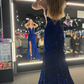 Charming Mermaid Sequins Evening Dress with Split Y4145