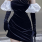 Sexy Black Strapless Homecoming Dress,Black Party Dress Y2381