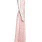 Women's Elegant Floral Printed Mesh Maxi Dress Sexy See-through Pink Prom Dress Y2834