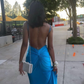 Blue Mermaid Prom Dresses Evening Dress Y4622
