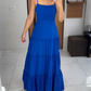 Trendy Royal Blue A-line Spaghetti Straps Prom Dress  Y6838