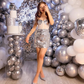 Glitter Silver Bodycon Dress,Silver Birthday Party Dress,Silver Homecoming Dress Y4098