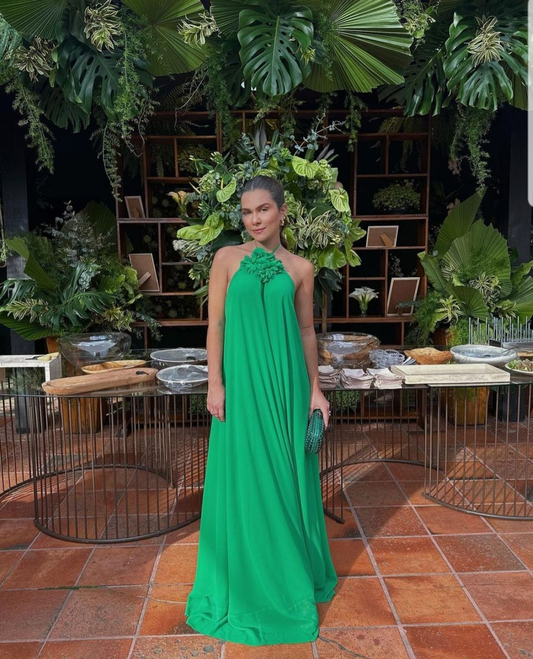 Modest Green Evening Dress,Green Gala Dress Y5176