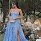 Charming Blue Sweetheart Neckline Lace Long Prom Dress,Pageant Dress  Y2954