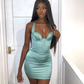 Sexy Halter Neckline Bodycon Dress,Mini Homecoming Dress Y2202