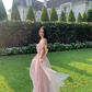 Pink Off The Shoulder Prom Dress,Pink Senior Prom Dress  Y5875