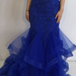 Elegant Royal Blue Mermaid Evening Dress,Royal Blue Evening Gown  Y6607