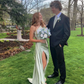 Sage Green Satin Long Prom Dress Graduation Dress Y2707
