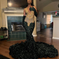 Luxurious Green Sequins Mermaid Evening Dress,Green Gala Dress Y6345