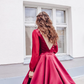 Modest A-Line Long Sleeves Prom Dress,Wedding Guest Outfit  Y5002