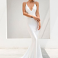 Elegant Open Back Mermaid Wedding Dress Y3005