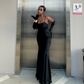 Classic Black Spaghetti Straps Mermaid Prom Dress,Black Formal Dress Y5761