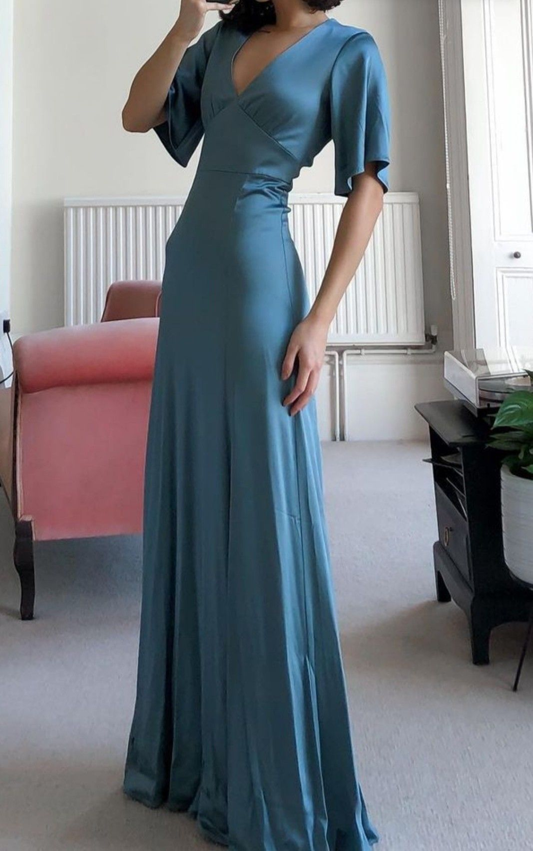 A-Line V-Neck Floor-Length Prom Dress  Y2653
