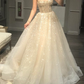 Women's Spaghetti Straps Sparkly Bohemian Wedding Dress Y5872