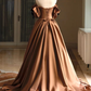 Satin Bridal Dress,Off Shoulder Wedding Dress, Vintage Wedding Dress Y4963