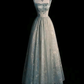 Charming Sage Green Long Tulle Lace Prom Dress A Line Party Evening Dress Y7544