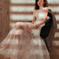 Sexy Retro Style Fashion Evening Sheer Party Dress,White Evening Dress ,Y2407