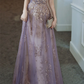 Dreamy Purple Prom Dress off Shoulder Evening Dress Elegant Long Banquet Dress Sleeveless Party Dress Girl Graduation Dress Y4286