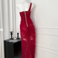 Pretty Burgundy Tulle Lace Prom Dress Evening Dress Y8506