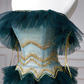 Vintage Dark Green Tulle Sequins Layered A Line Prom Dress,Strapless Evening Dress Y8606