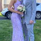 Purple Mermaid Prom Dresses Lace Appliques Evening Party Formal Gowns Y4961