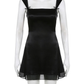Lovely Black Straps A-line Homecoming Dress  Y4035