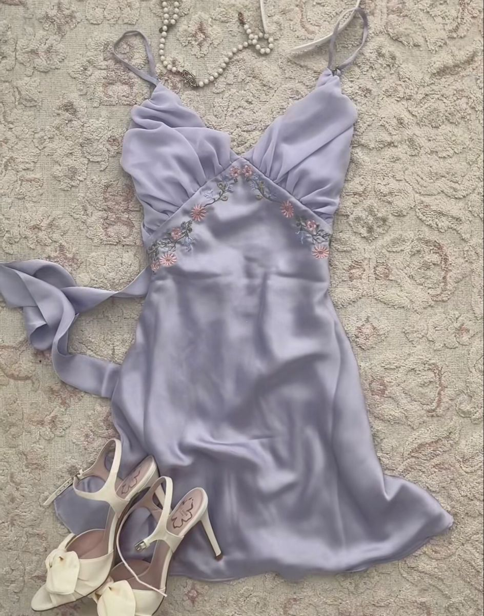 Light Purple V Neck Homecoming Dress,Sexy Party Dress Y2971