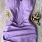 Lavender Strapless Draped Mini Bandage Dress,Lavender Homecoming Dress  Y4037
