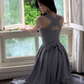 Simple A-line Midi-length Prom Dress,Party Dress Y7298