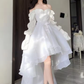 Spring Summer Vintage Style Off Shoulder Navy Blue Party Dress Women Elegant Princess Dress Y4808