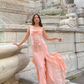 Modest Pink Long Prom Dress,Pink Formal Gown Y2370