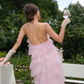 Elegant Halter Layered Tulle Prom Dress Y2737