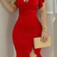 Women Sexy Red Bodycon Dress,Red Homecoming Dress Y5506