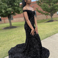 Elegant Black Sequins Mermaid Prom Dress,Black Formal Gown Y6509