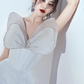 Unique Homecoming Dress, Princess Strapless Short Prom Dress Y2900