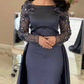 Modest Long Sleeves Sheath/Column Prom Dress,Formal Gown Y5011