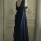 Vintage Navy Blue Chiffon A Line Prom Dress Evening Dress Y8292