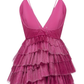 Ruffled Spaghetti-Neck Party Sexy Mini Dress A-line Homecoming Dress Short Y635