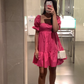 Vintage A-line Short Homecoming Dress,18th Birthday Outfit Dress Y7126