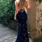 Elegant Trumpet/Mermaid V-neck Sleeveless Evening Dress  Y6463
